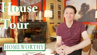 HOUSE TOUR  Inside a Luxurious Paris Apartment Full of Color [upl. by Annuahsal]