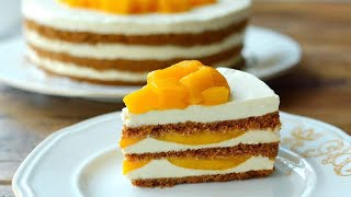 CREAMY MANGO GRAHAM  No HandMixer No Gelatin No Bake [upl. by Duncan831]