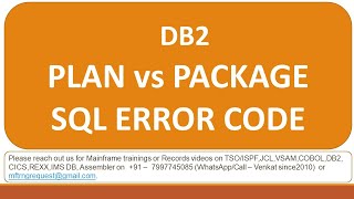 DB2 Plan vs Package [upl. by Burgener]