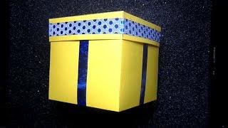 DIY  COMO HACER UNA CAJA DE CARTULINA  Muy Fácil [upl. by Starkey775]