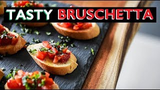 TASTY Bruschetta Recipe  CRAZY EASY VEGAN APPETIZERS [upl. by Haida970]