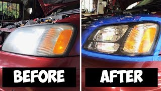 The EASIEST DIY Headlight Restoration Ever [upl. by Suilenroc]