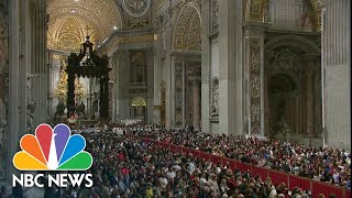 Pope Francis Holds Christmas Eve Midnight Mass From The Vatican [upl. by Heurlin]