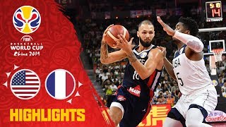 USA vs France  Full Game Highlights  QuarterFinal  FIBA Basketball World Cup 2019 [upl. by Wilber]