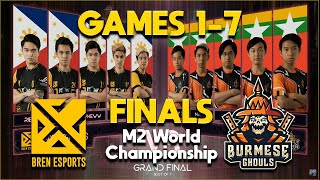 BREN ESPORTS VS BURMESE GHOULS  GAMES 17   M2 Grand Finals  MLBB World Championship 2020 [upl. by Aniluj]