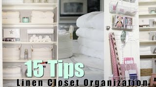 15 Tips For Organizing Your Linen Closet MissLizHeart [upl. by Gilmer876]