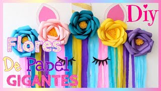 COMO HACER UN UNICORNIO CON FLORES DE PAPEL  DECORACIÓN SUPER FÁCIL Y SENCILLA [upl. by Atirehgram]