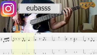 George Michael  Careless Whisper BASS COVER  PLAY ALONG TAB  SCORE [upl. by Nnasor]