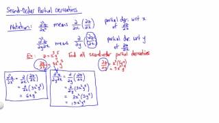 SecondOrder Partial Derivatives [upl. by Anaile804]