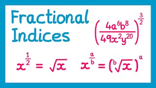 Fractional Indices  GCSE Higher Maths [upl. by Newol499]