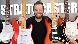 ULTIMATE Stratocaster Comparison  From Squier Affinity to Fender Custom Shop [upl. by Thordia]