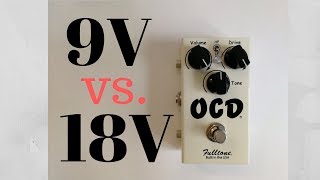 Fulltone OCD at Different Voltages [upl. by Pulchia669]