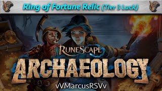 Ring of Fortune Relic  Permanent Tier 3 Luck  Archaeology  RuneScape [upl. by Arimahs]