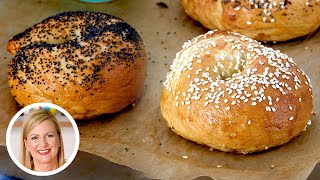 Professional Baker Teaches You How To Make BAGELS [upl. by Fineman355]