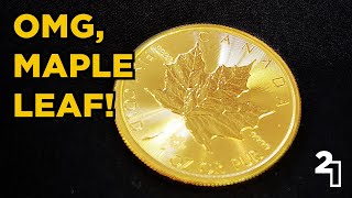 1 oz Gold Canadian Maple Leaf Coin [upl. by Yajnas362]