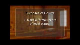 The Purposes of Courts [upl. by Esirrehc]