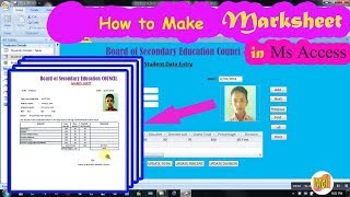 How to make Marksheet in Ms Access multiple marksheet  Part4 [upl. by Welford]