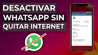 Cómo Desactivar WhatsApp sin Desconectar Internet en tu Móvil [upl. by Landbert777]