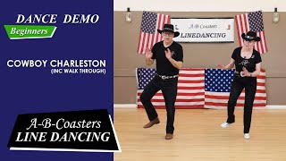 COWBOY CHARLESTON  Line Dance Demo amp Walk Through [upl. by Atews466]