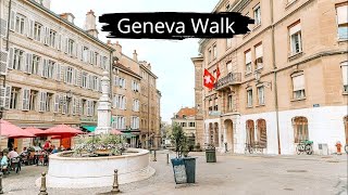 🇨🇭 Walking in GENEVA 4K Switzerland [upl. by Neel]