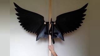 ManuallyOperated Articulated Paper Costume Wings [upl. by Persse373]