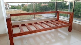 MODERN BALKON VE BAHÇE KOLTUĞU YAPIMI  DIY OUTDOOR SOFA [upl. by Kean]