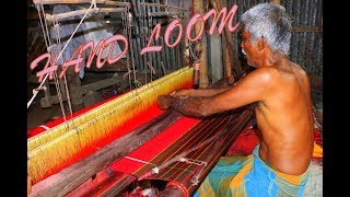 Pit Loom Weaving Process II Fabric Weaving in Hand Loom [upl. by Mettah]