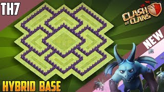 ULTIMATE Town Hall 7 TH7 HYBRID Base 2018 COC New BEST Th7 HYBRID Base Design  Clash of Clans [upl. by Gascony177]