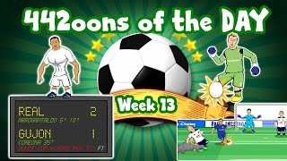 442oons of the Day  week 13 Ronaldo record Chelsea 21 Tottenham Karius goalkick [upl. by Yreffej]