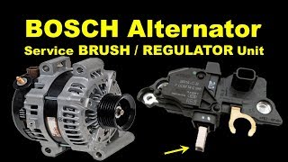 BOSCH Alternator Regulator Replacement amp Alternator Brush change [upl. by Eatnohs]