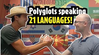 unique encounter between 2 polyglots in 21 languages [upl. by Lap]