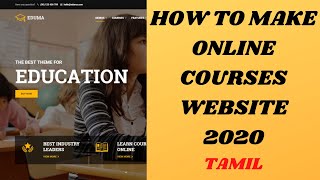 How to create online course website 2020 TAMIL like udemylms websites Using eduma theme 2020 [upl. by Ainyt]