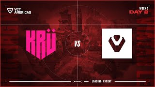 KRU vs SEN  VCT Americas Stage 1  W7D2  Map 1 [upl. by Engelhart]