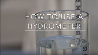 How to use a Hydrometer [upl. by Aisatsana]