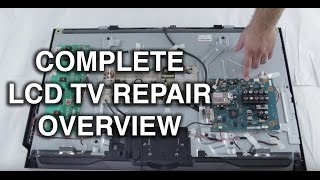 LCD TV Repair Tutorial  LCD TV Parts Overview Common Symptoms amp Solutions  How to Fix LCD TVs [upl. by Sairtemed]