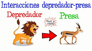 🐅Interacciones DepredadorPresa🐺 Fácil y Rápido  BIOLOGÍA [upl. by Hedelman]