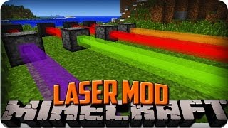 Minecraft  LASER MOD CRAZY LASER CONTRAPTIONS  Mod Showcase [upl. by Ahsemal]