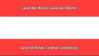 Austrian National Anthem DEEN lyrics  Österreichische Bundeshymne [upl. by Annaitsirhc]