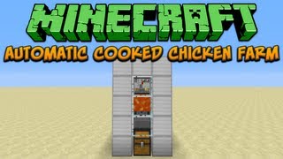 Minecraft Automatic Cooked Chicken Farm Tutorial [upl. by Hassadah]