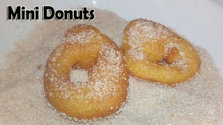 Homemade Mini Donuts Using Pancake Mix [upl. by Kerrill4]