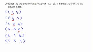 Shapley Shubik power index [upl. by Odlanier18]