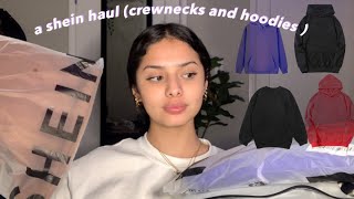 a shein try on haul hoodies amp crewnecks [upl. by Etnom]