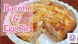 YUMMY BACON amp EGG PIE SUPER SIMPLE QUICK amp EASY [upl. by Sira450]