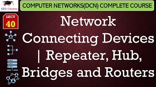 L40 Network Connecting Devices  Repeater Hub Bridges and Routers  Computer Network Lectures [upl. by Ttayh430]