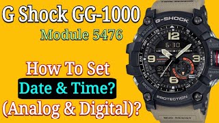 G Shock GG 1000 Mudmaster Set Time amp Date  G Shock Module 5476 Time Adjust Manual [upl. by Aihtela]