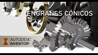 DISEÑO DE ENGRANAJES CÓNICOS EN INVENTOR [upl. by Nonnek]