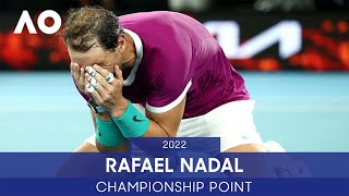 RecordBreaker Rafael Nadal Championship Point  Australian Open 2022 [upl. by Akcira345]