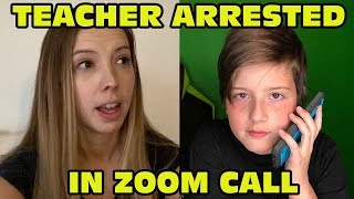 Kid Gets Teacher ARRESTED In Zoom Trolls Online Class  Online School Trolling Zoom [upl. by Nylidam]