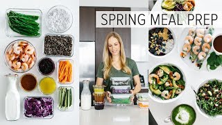 MEAL PREP for SPRING  healthy recipes  PDF guide [upl. by Oynotna]