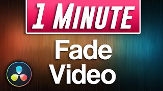 How to Fade in and Out Video  Davinci Resolve Tutorial [upl. by Mullane]